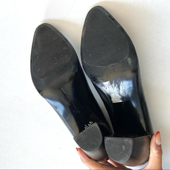 Vintage Robert Clergerie Black Brown Pointed Toe Ankle Strap Heels 10.5 - Picture 5 of 11